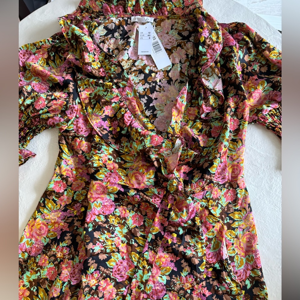 Topshop slip wrap dress